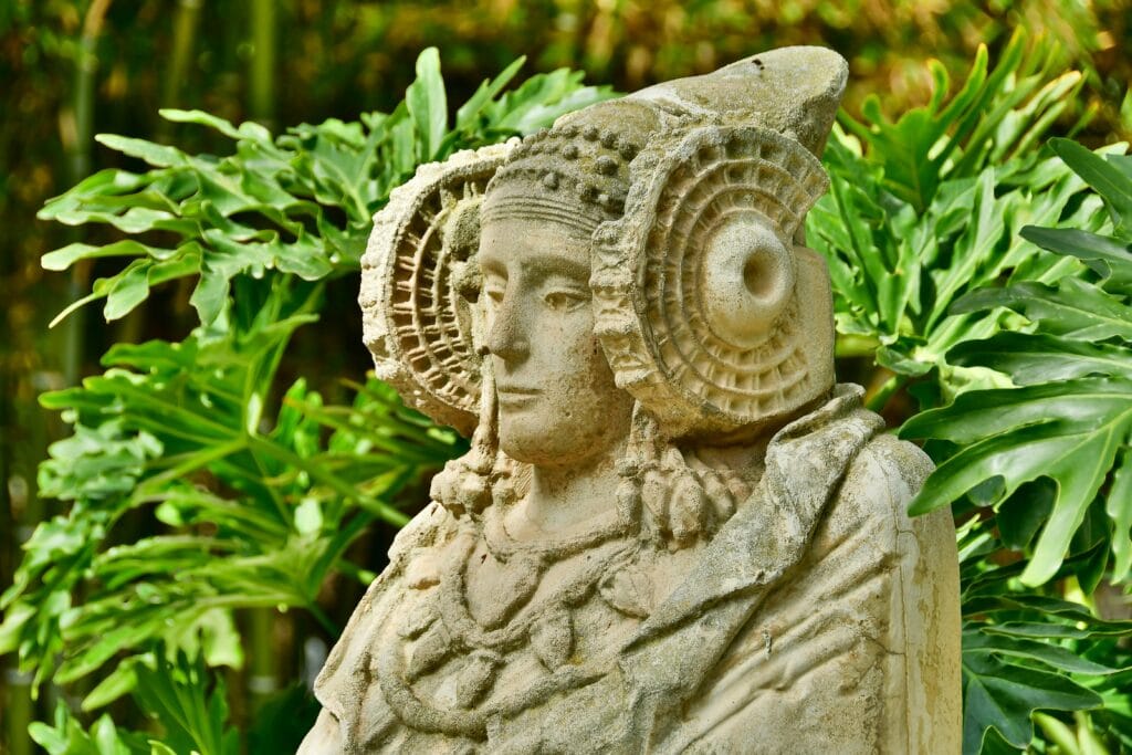 Close up of a stone statue