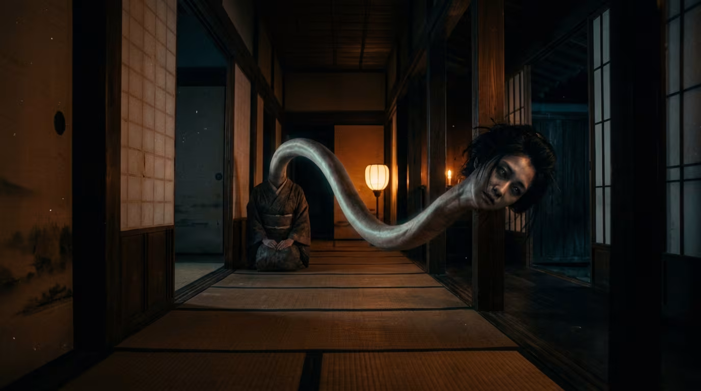 Rokurokubi: El Terror de los Cuellos Espectrales - Arte IA Relatando